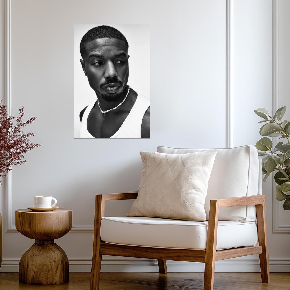 Michael B. Jordan | Black and White Portrait | Movie Celebrity Poster