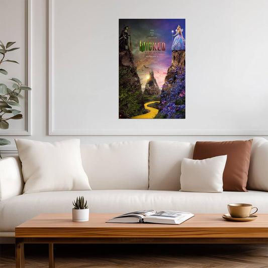 Wicked For Good Journey to Emerald City | Glinda & Elphaba Poster | Fantasy Musical Landscape Art - Movies & TV Poster