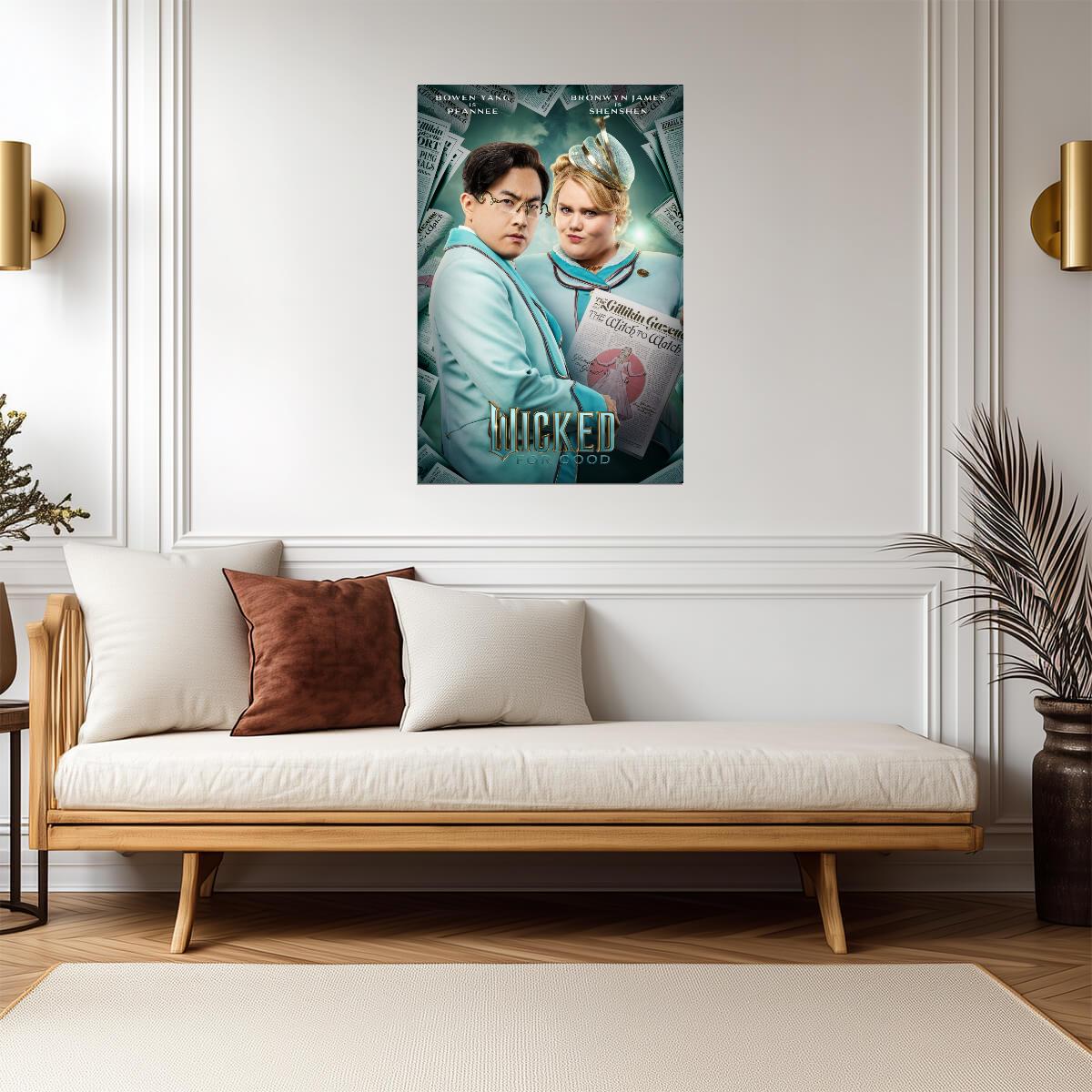 Wicked For Good Bowen Yang & Bronwyn James | Pfannee & ShenShen Movie Poster | Fantasy Musical Film Art - Movies & TV Poster