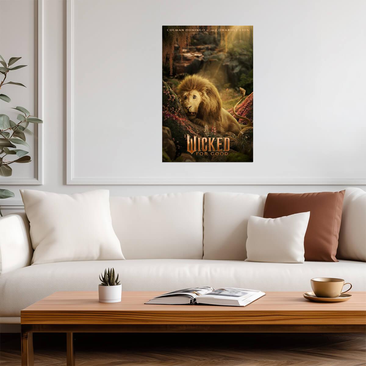 Wicked For Good The Cowardly Lion | Colman Domingo Movie Poster | Fantasy Musical Character Art - Movies & TV Poster