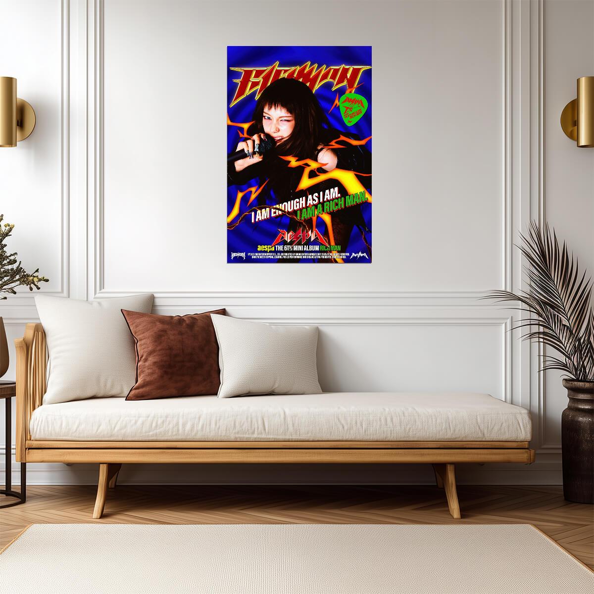 aespa Karina | Rich Man Poster 2 | Energy Concept Decor - Music Poster