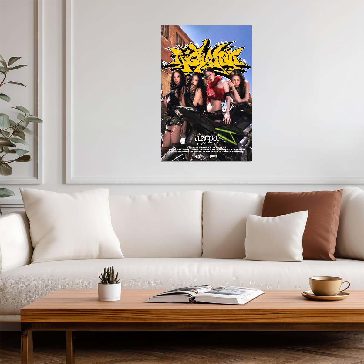 aespa Group | Rich Man Poster 2 | Vibrant Burst Art - Music Poster