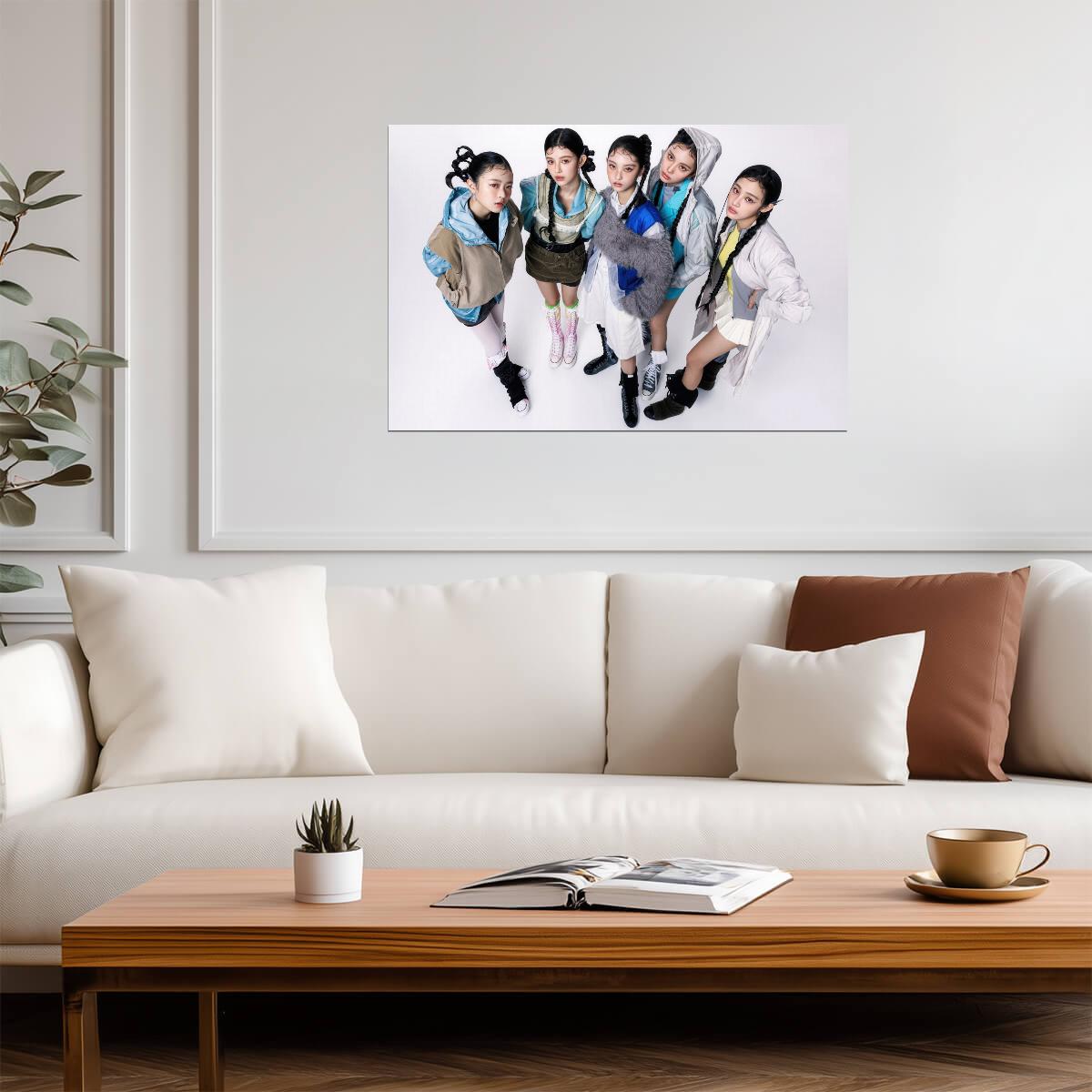 NJZ Group | NewJeans Image | K-pop Modern Poster - Music Poster