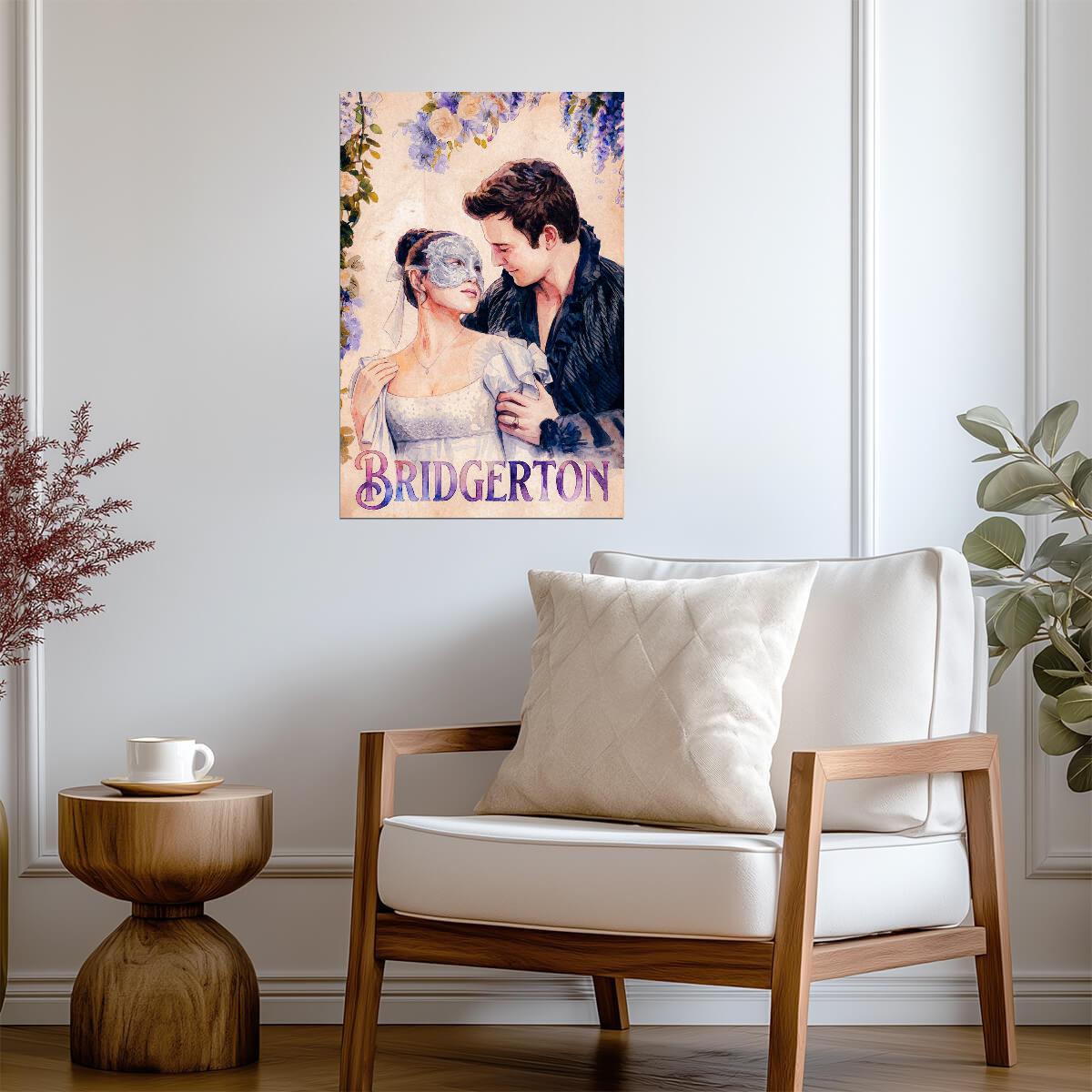 Bridgerton Season 4 Watercolor Illustration | Fan Art Poster | Benedict & Sophie - Movies & TV Poster