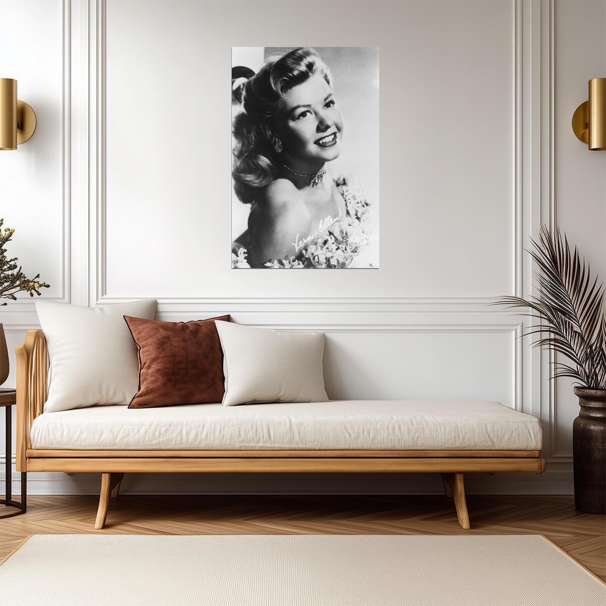 Vera-Ellen Portrait | Black and White Photo Poster | Classic Cinema Wall Art - Celebrities Poster