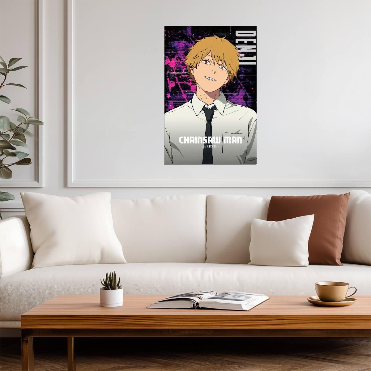 Chainsaw Man Denji Portrait | Anime Poster | Classic Shonen Art - Anime Poster