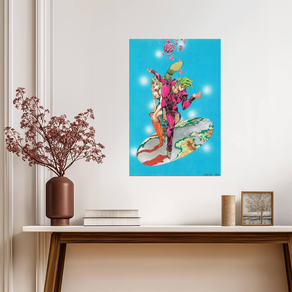 JoJo's Bizarre Adventure Giorno Giovanna | Anime Poster | Golden Wind Manga Style Print - Anime Poster