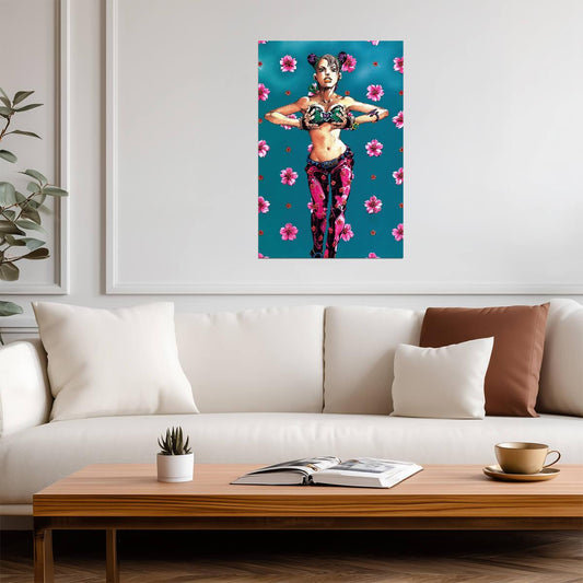 JoJo's Bizarre Adventure Jolyne Cujoh | Anime Poster | Sexy Waifu Wall Art - Anime Poster