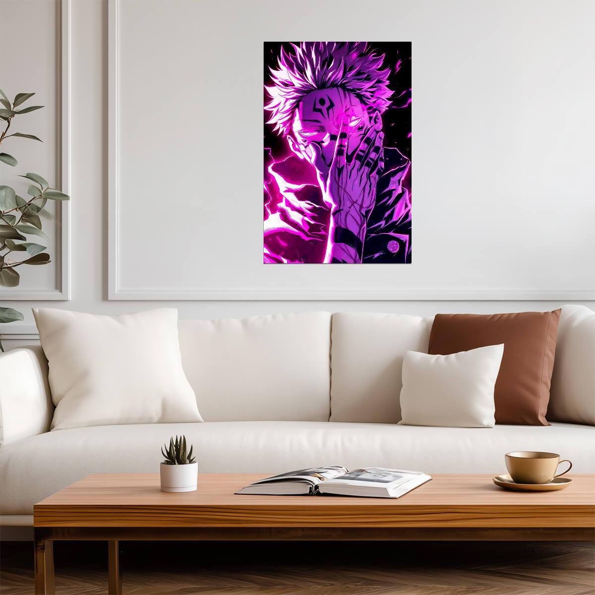 Jujutsu Kaisen Ryomen Sukuna Portrait | Anime Poster | Dark Anime Style Art - Anime Poster