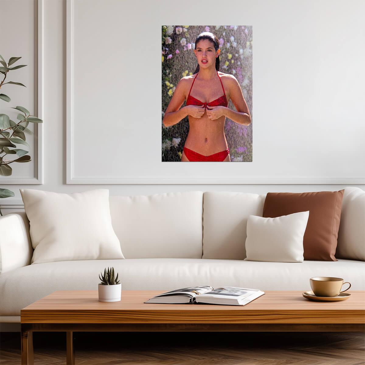 Phoebe Cates in Red Bikini | Fast Times Movie Poster | Moving In Stereo 80s Scene High Res - Celebrities Poster