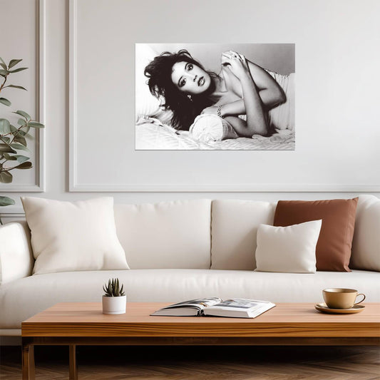 Phoebe Cates Black and White Portrait | Poster | Classic Movie Star Print - Celebrities Poster