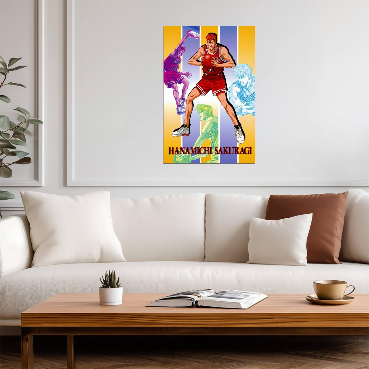 Slam Dunk Hanamichi Sakuragi | Anime Poster | Shonen Basketball Art - Anime Poster