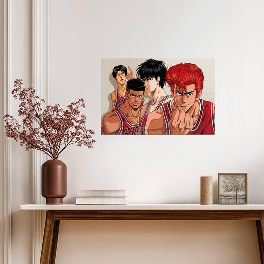Slam Dunk Hanamichi & Rukawa | Anime Poster | Shohoku Basketball Print - Anime Poster