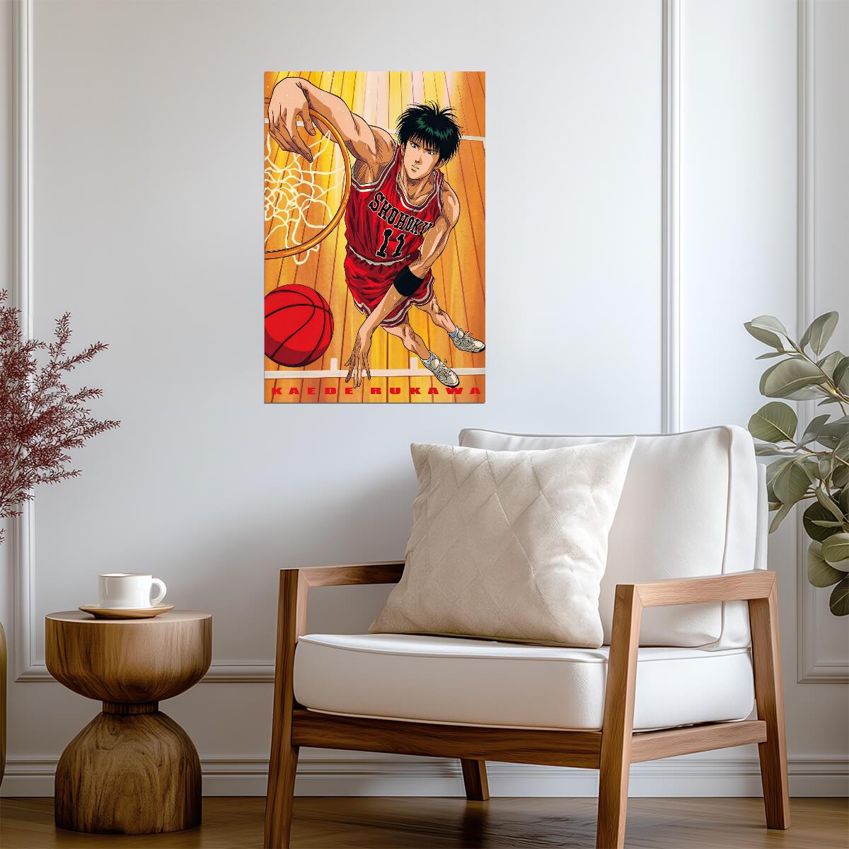 Slam Dunk Kaede Rukawa | Anime Poster | Shohoku Ace Player Print - Anime Poster
