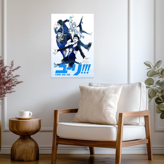 Yuri on Ice Group Art | Anime Poster | Figure Skating Shonen Print - Anime Poster