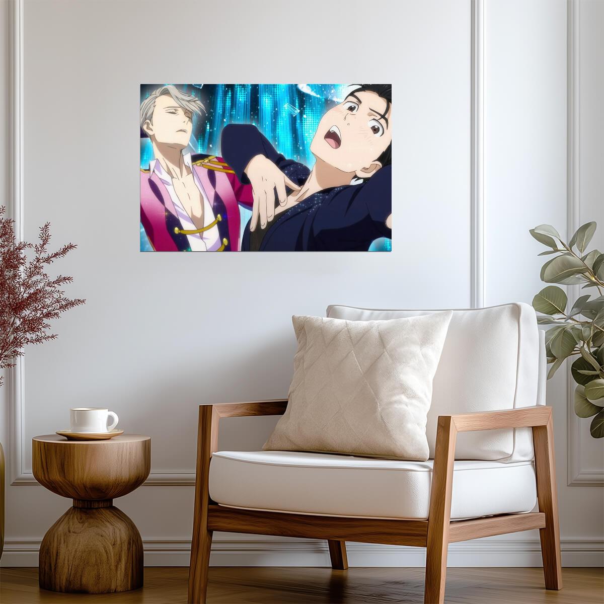 Yuri on Ice Victor & Yuuri Close Up | Anime Poster | Iconic Skating Scene Art - Anime Poster