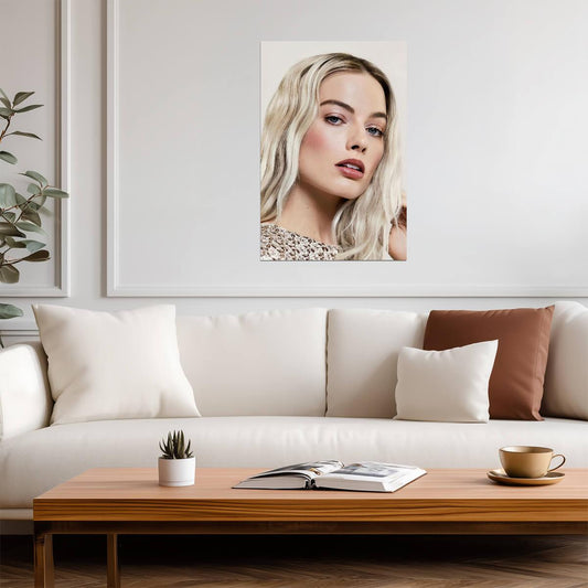 Margot Robbie Classic Beauty Poster | Actress Wall Art Print - Celebrities Poster