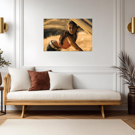 Megan Fox Car Scene Poster | Sexy Actress Wall Art Print - Celebrities Poster