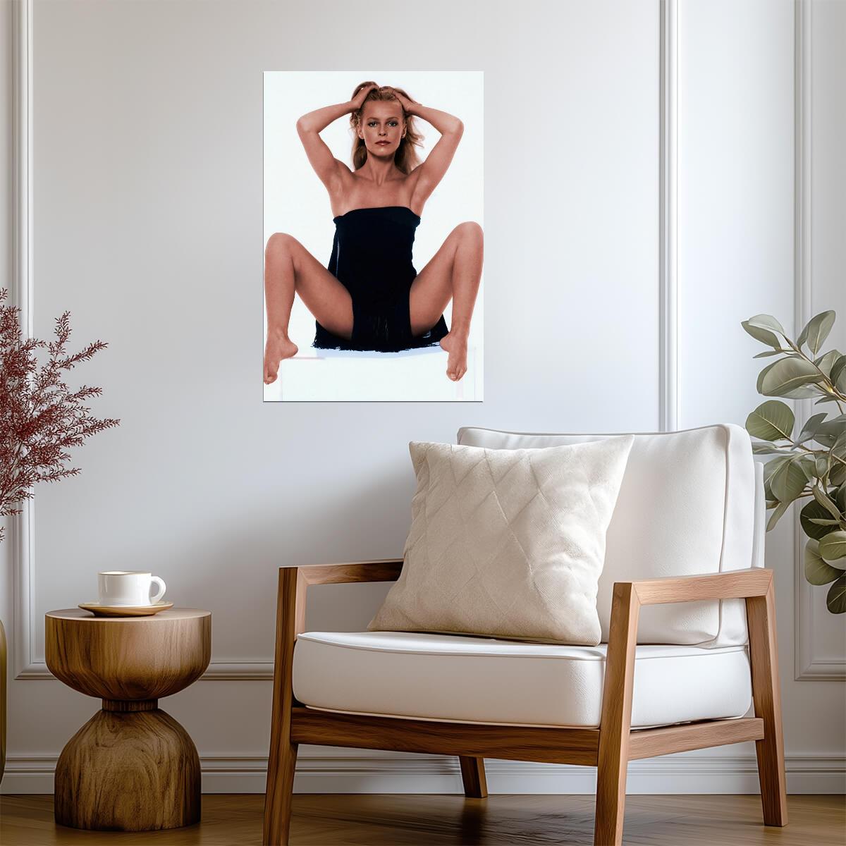 Cheryl Ladd in Black Dress Poster | Sexy Legs Wall Art Print - Celebrities Poster