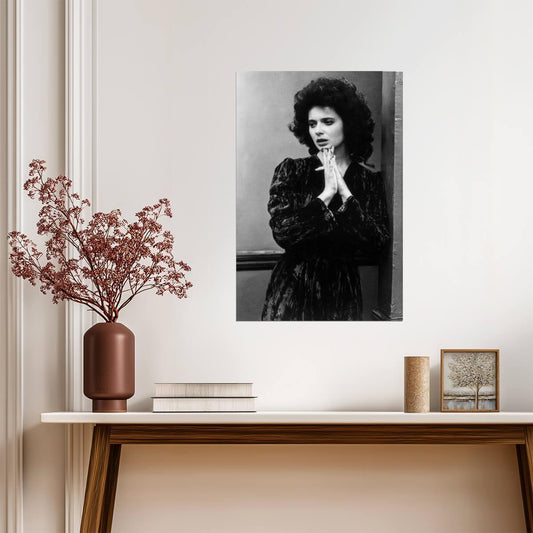 Isabella Rossellini Young Portrait Poster | Black and White Model Print - Celebrities Poster