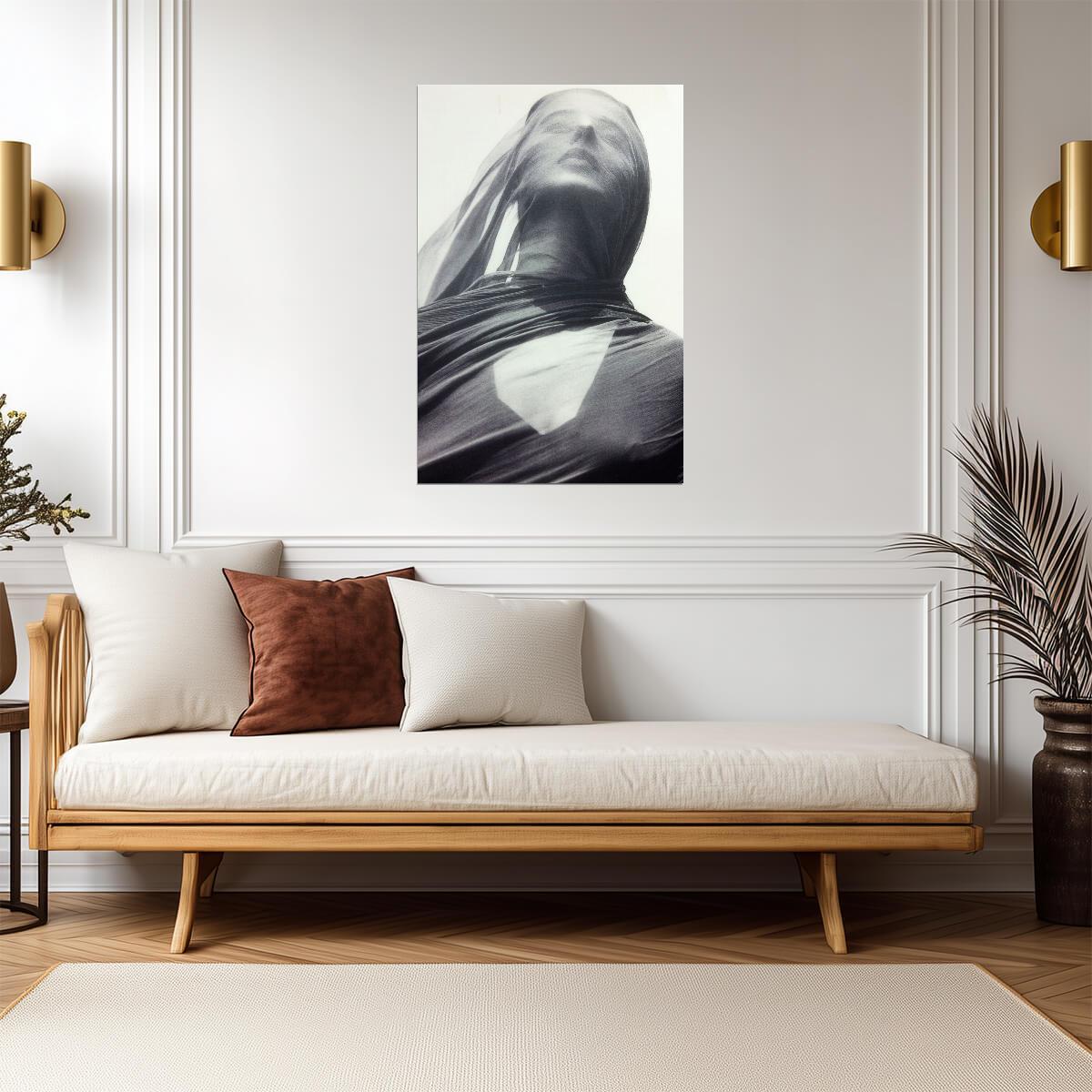 Isabella Rossellini Black and White Artistic Portrait Poster | Model Print - Celebrities Poster