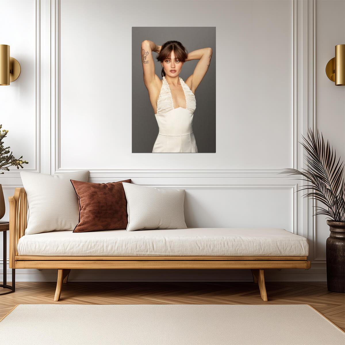 Ella Purnell in Off Shoulder Dress Poster | Studio Wall Art Print - Celebrities Poster