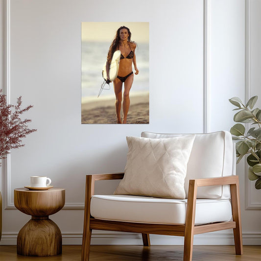 Demi Moore in Black Bikini Poster | Sexy Actress Wall Art Print - Celebrities Poster