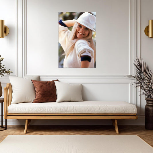 Cheryl Ladd White Hat Poster | Actress Wall Art Print - Celebrities Poster
