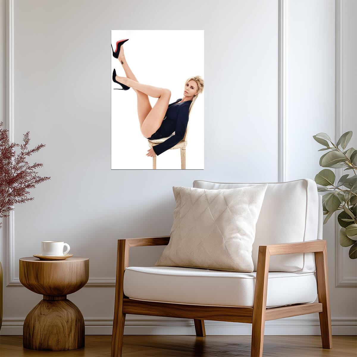 Charlize Theron Sexy Legs Poster | Actress Wall Art Print - Celebrities Poster