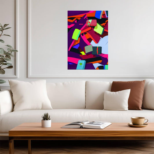 Abstract Street Art Graffiti | Modern Wall Art | Vibrant Geometric Poster