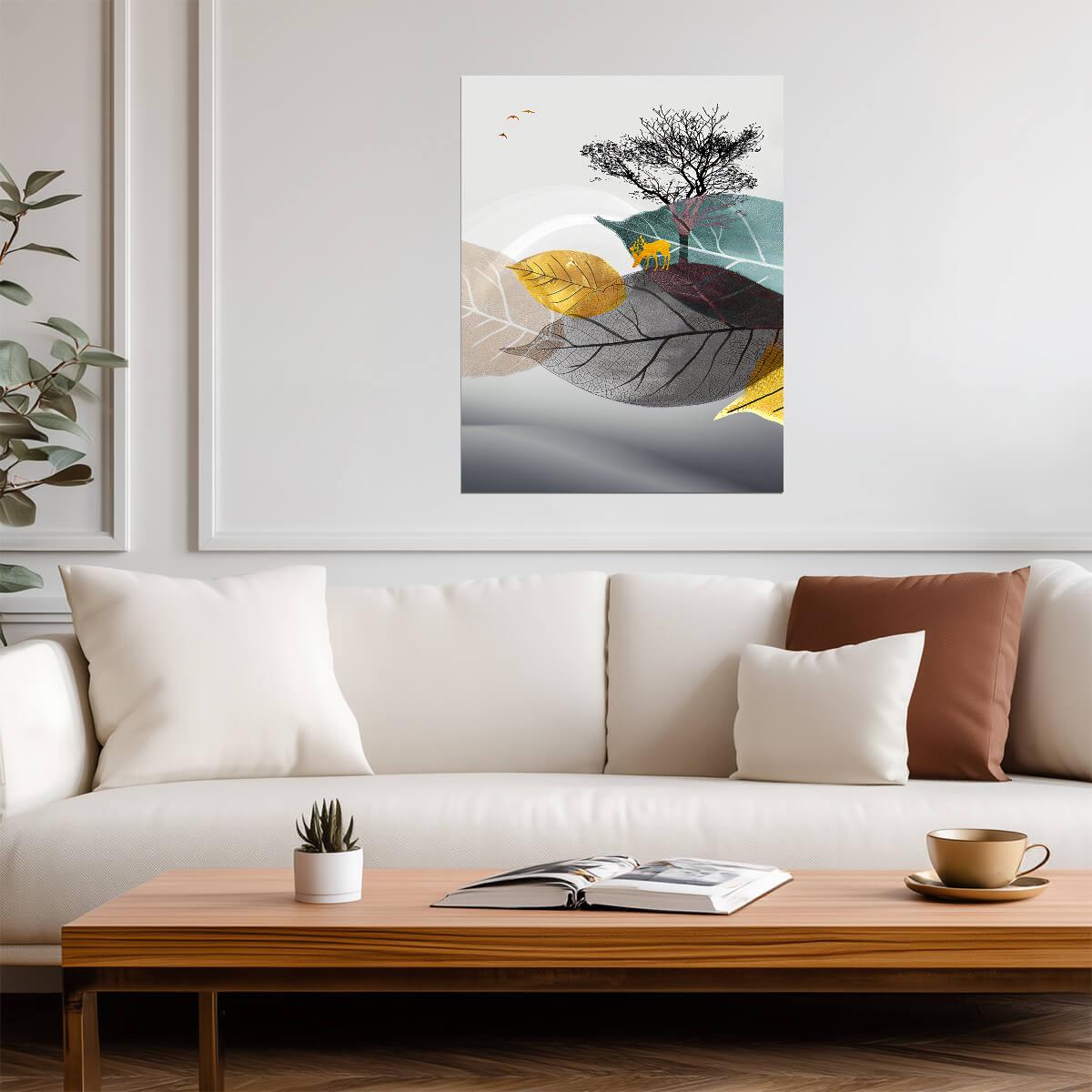 Minimalist Nature Landscape | Scandinavian Style Art Print | Nordic Boho Wall Poster