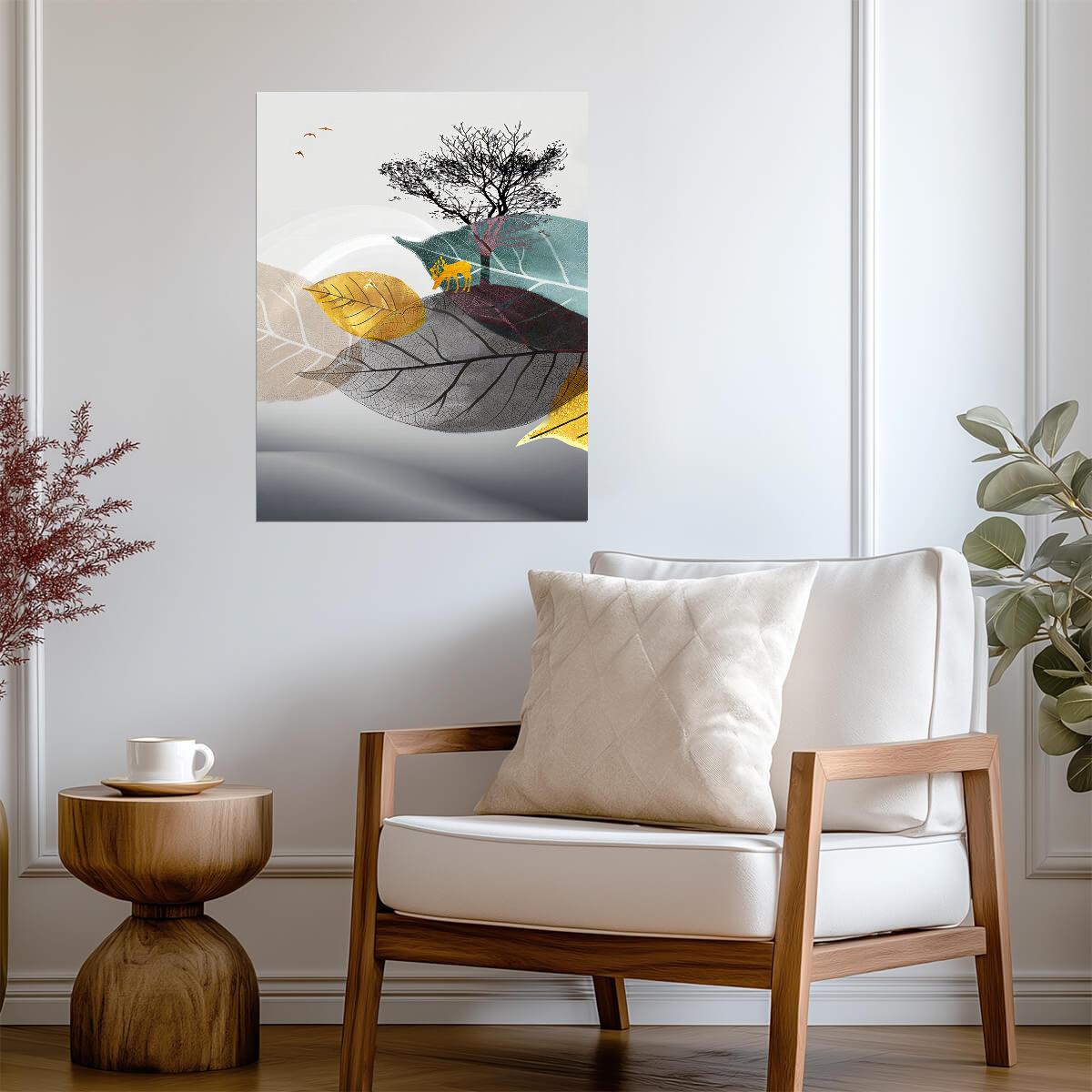 Minimalist Nature Landscape | Scandinavian Style Art Print | Nordic Boho Wall Poster