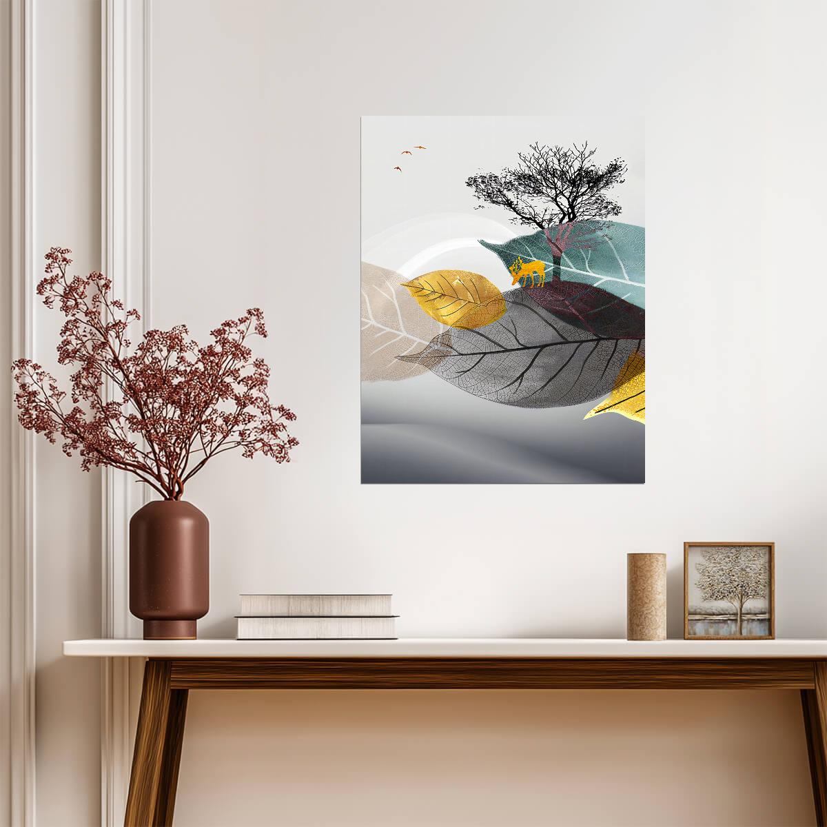 Minimalist Nature Landscape | Scandinavian Style Art Print | Nordic Boho Wall Poster
