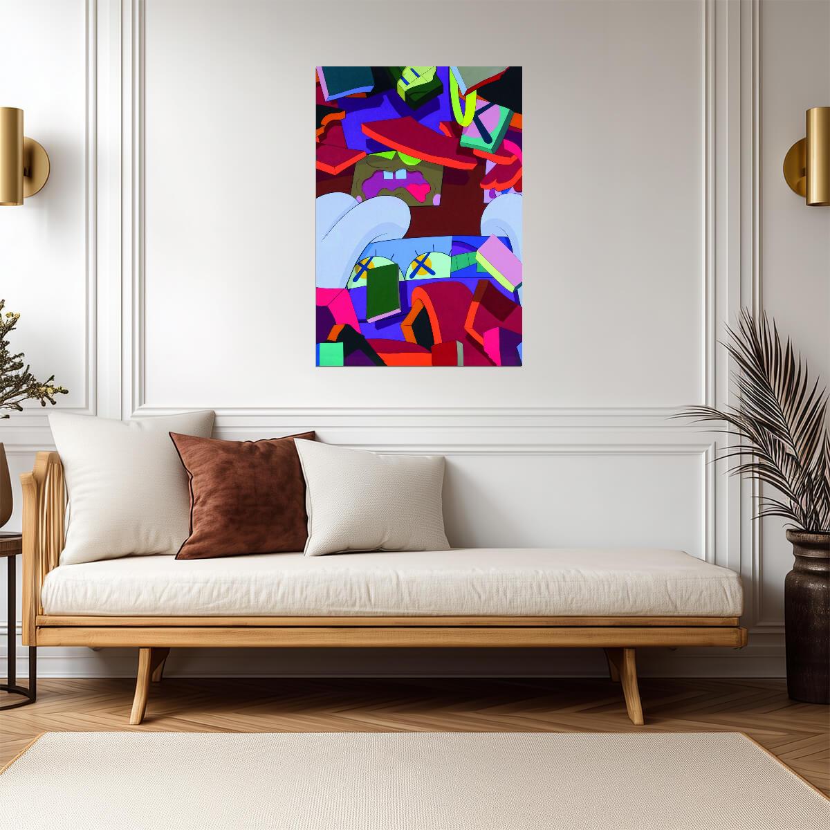 Abstract Geometric Pop Art | Vibrant Wall Art | Colorful Contemporary Poster