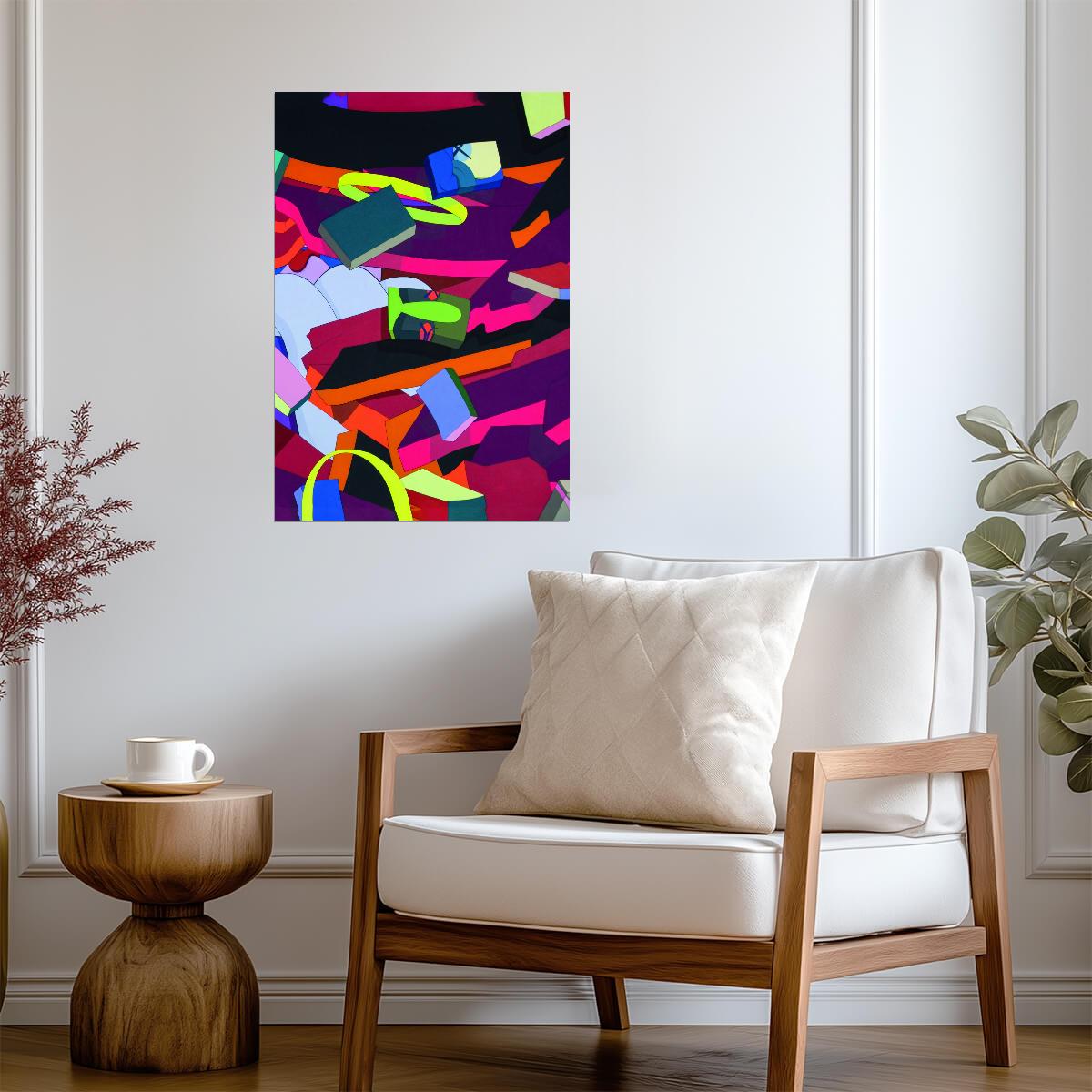 Abstract Geometric Pop Art | Vibrant Wall Art | Colorful Modern Poster