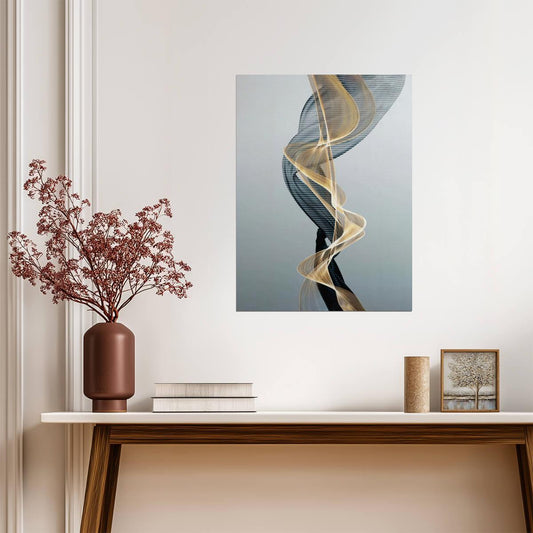 Abstract Flowing Lines | Minimalist Scandinavian Art | Elegant Contemporary Poster
