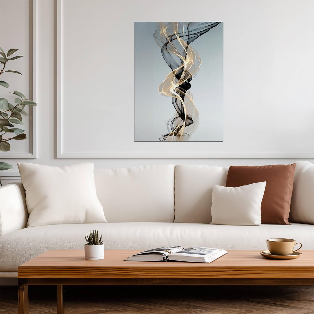 Elegant Flowing Lines | Minimalist Abstract Art | Modern Contemporary Poster