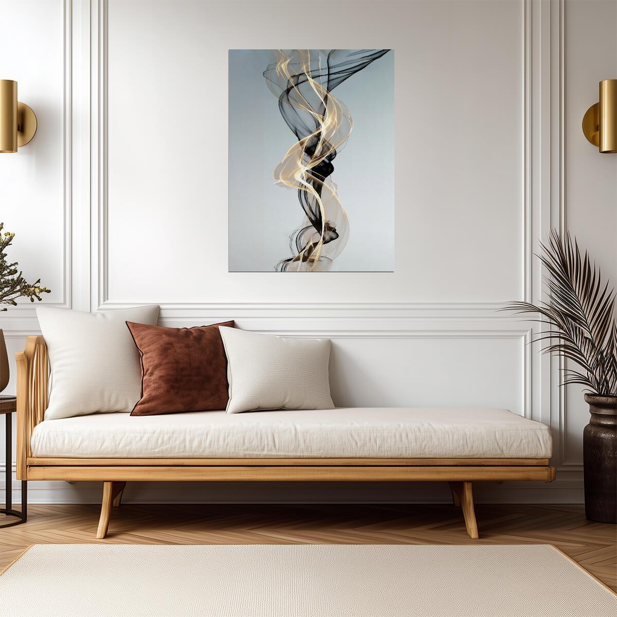 Elegant Flowing Lines | Minimalist Abstract Art | Modern Contemporary Poster
