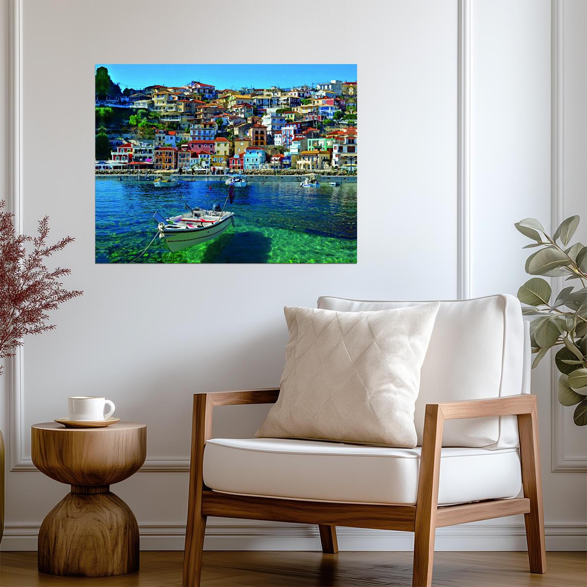 Colorful Italian Coastal Village | Seaside Photography Print | Vibrant Travel Poster