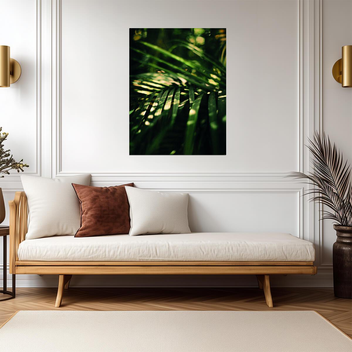 Lush Palm Leaves | Tropical Green Photography | Modern Botanical Poster