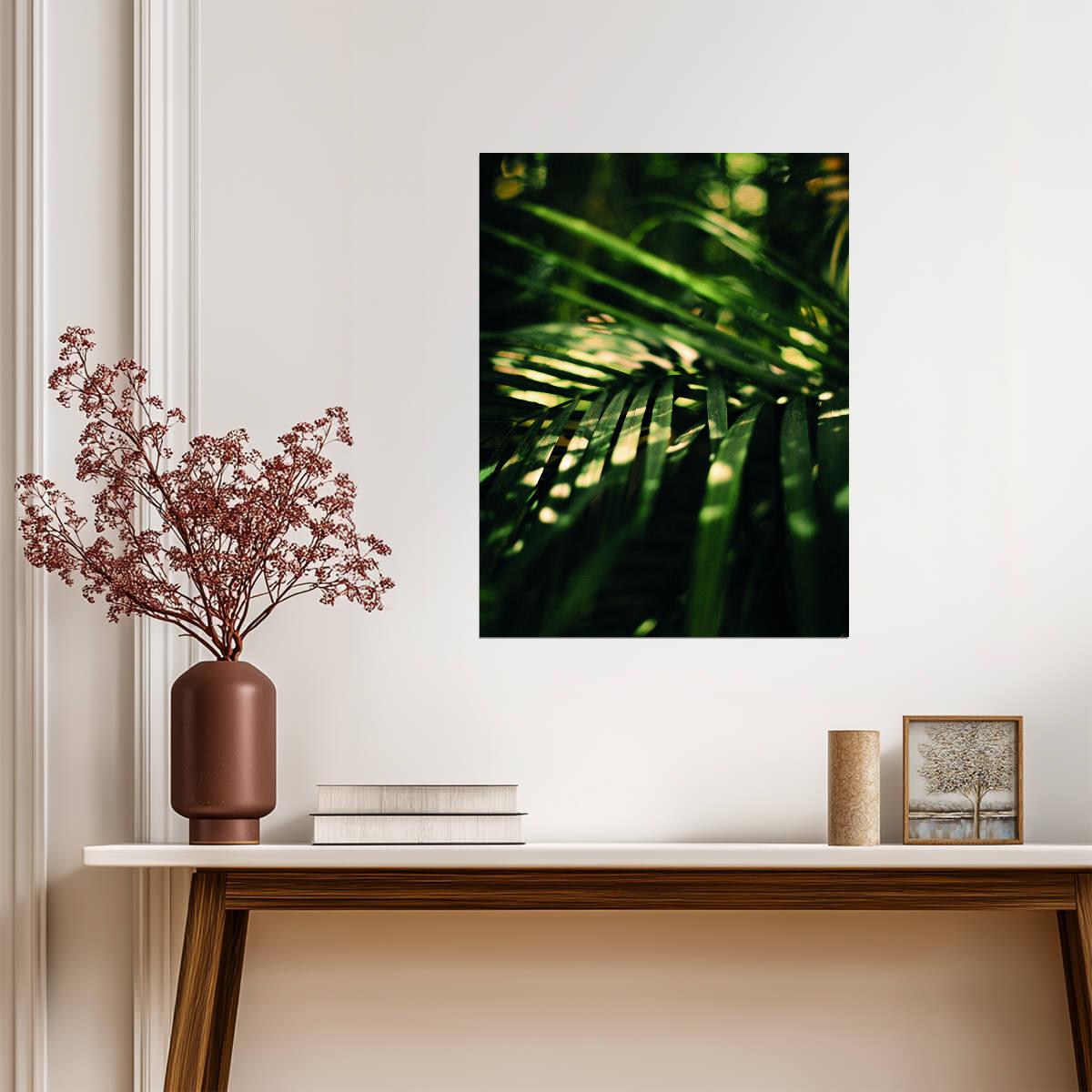 Lush Palm Leaves | Tropical Green Photography | Modern Botanical Poster