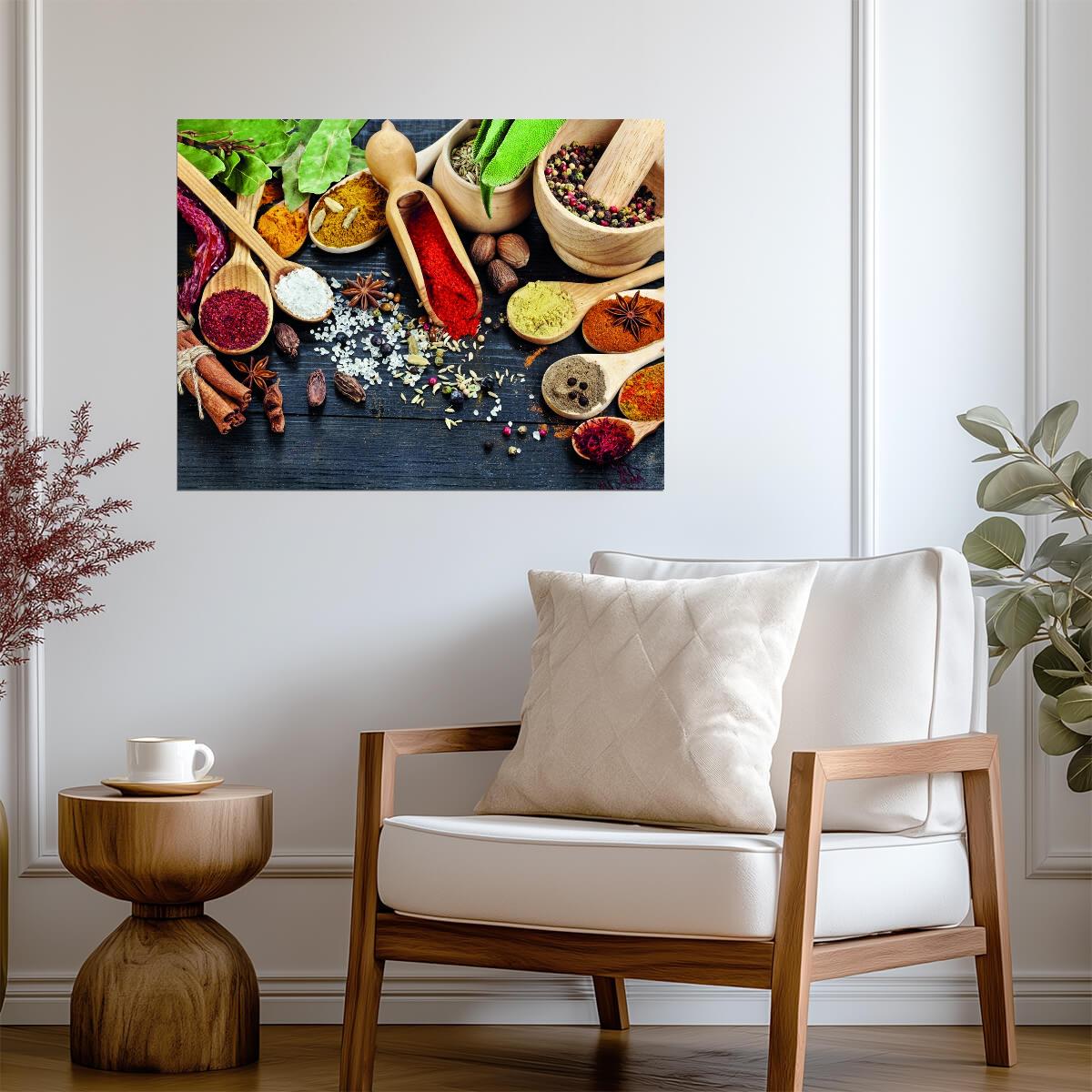 Spices and Herbs | Colorful Culinary Photography | Rustic Kitchen Poster