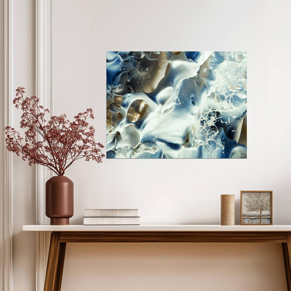 Abstract Liquid Splash | Modern Fluid Art Print | Contemporary Wall Poster