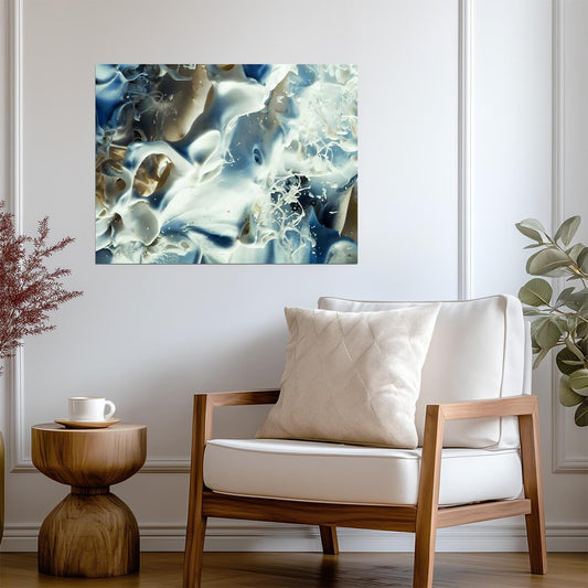 Abstract Liquid Splash | Modern Fluid Art Print | Contemporary Wall Poster