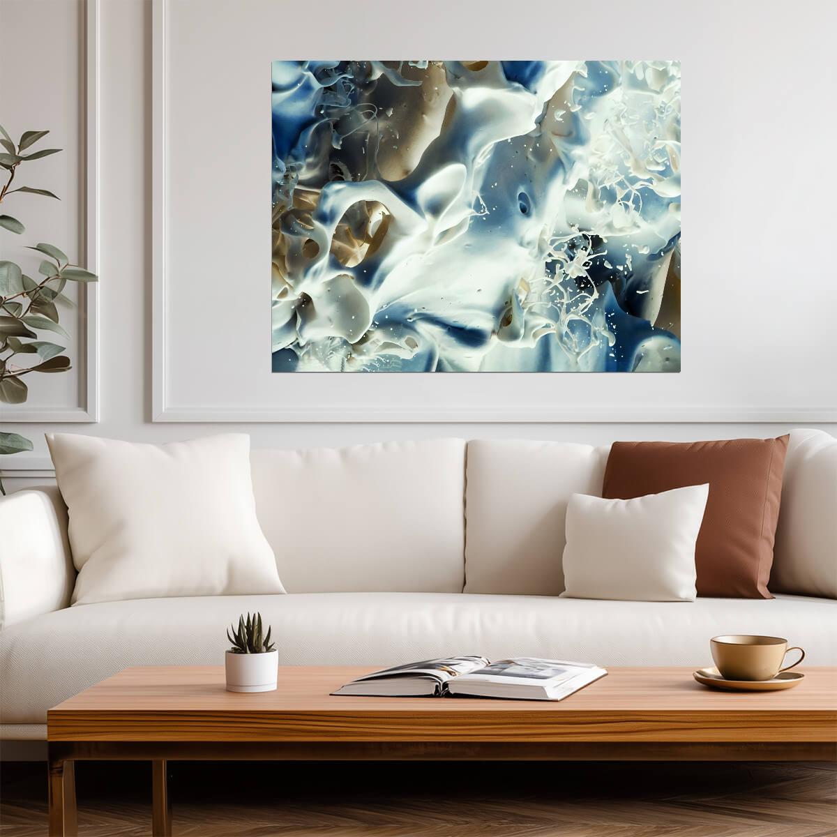 Abstract Liquid Splash | Modern Fluid Art Print | Contemporary Wall Poster