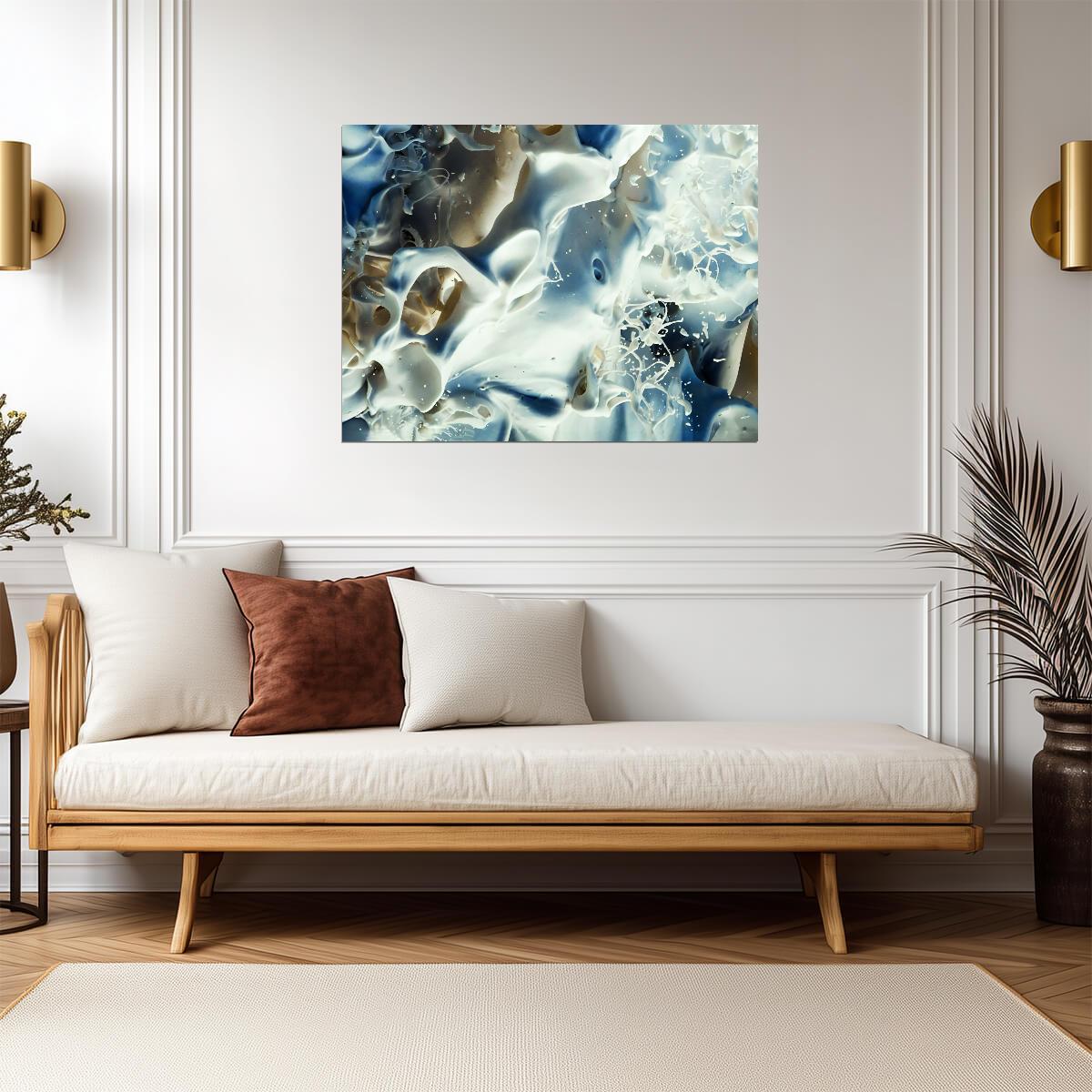 Abstract Liquid Splash | Modern Fluid Art Print | Contemporary Wall Poster