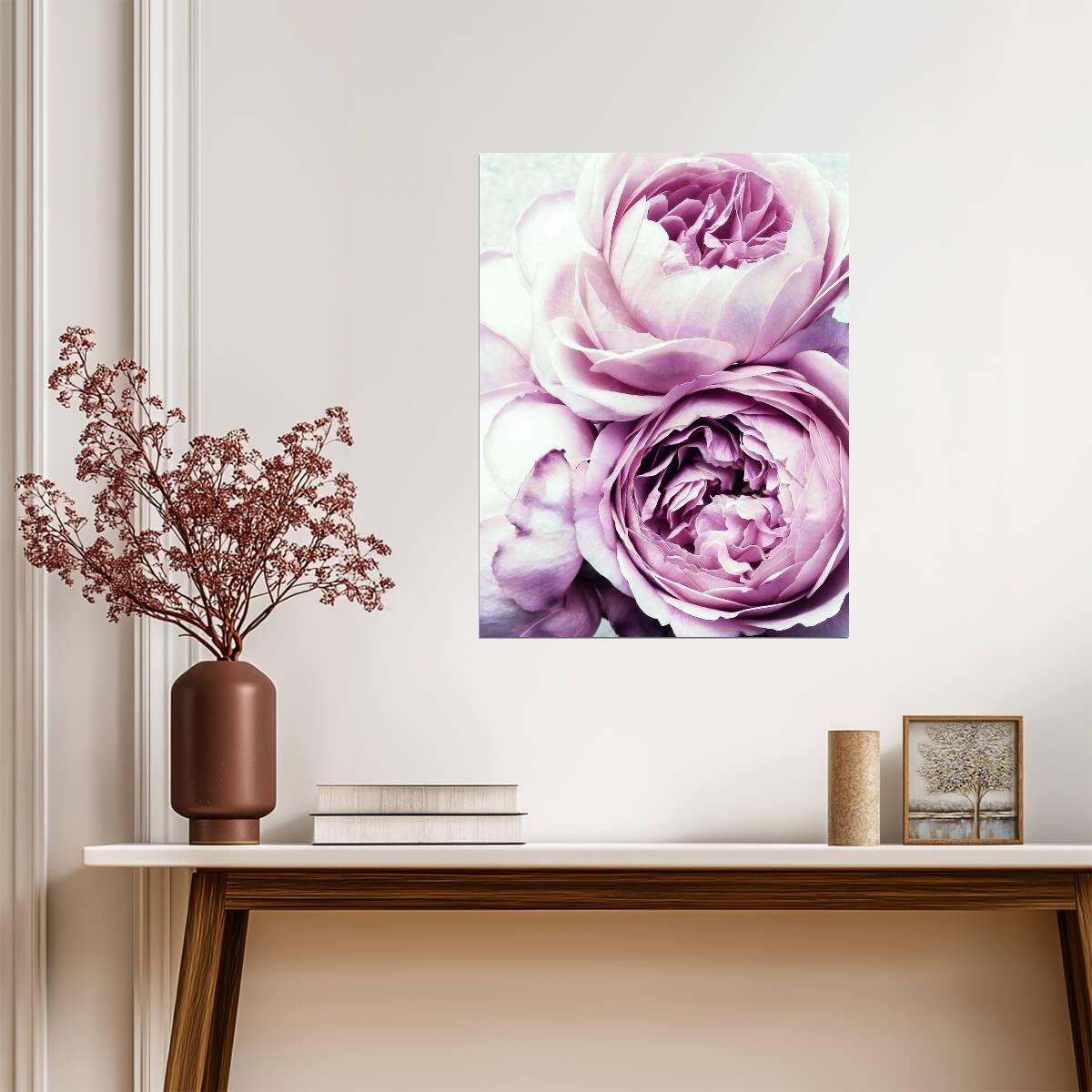 Pastel Peonies | Soft Floral Photography | Romantic Pink Flower Poster