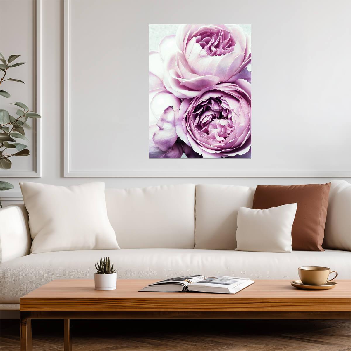 Pastel Peonies | Soft Floral Photography | Romantic Pink Flower Poster