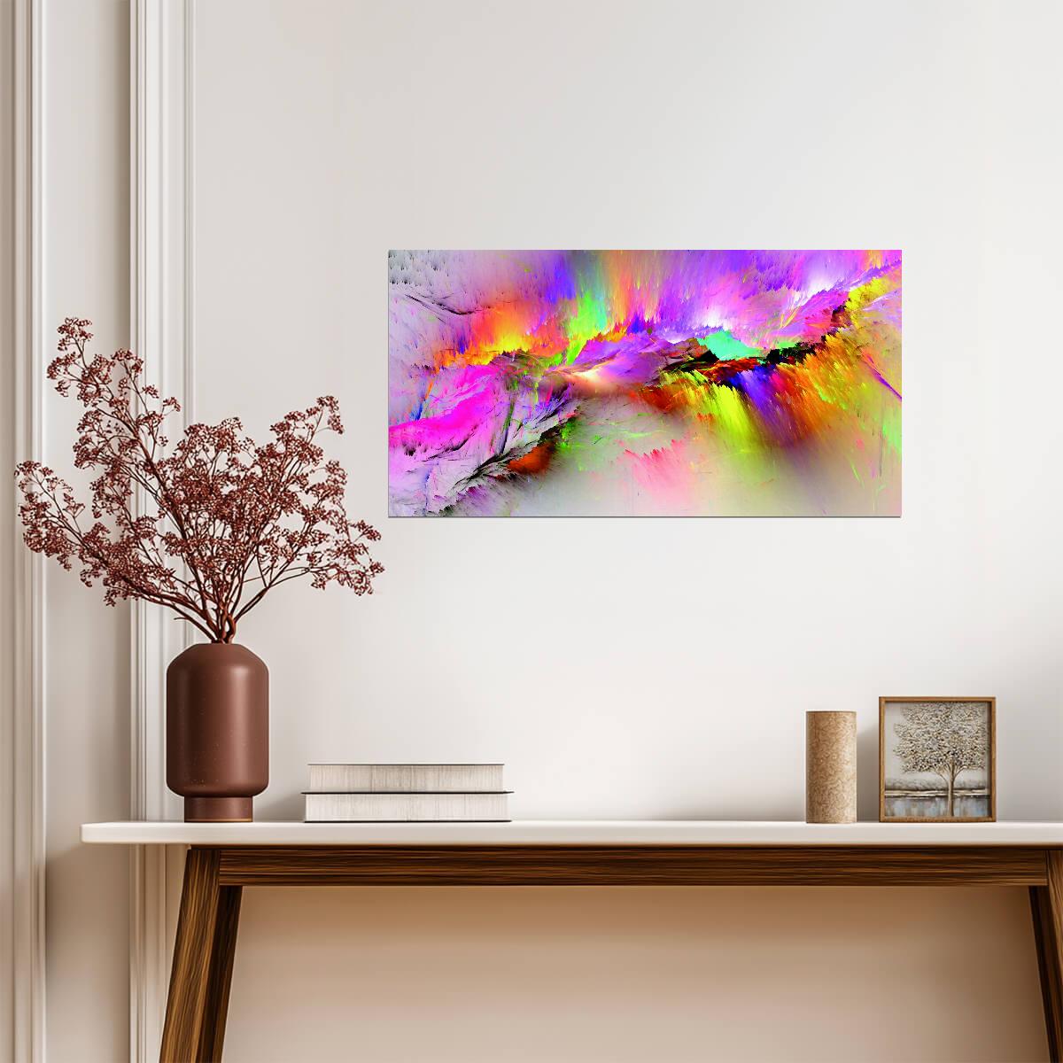Vibrant Abstract Paint Splash | Colorful Modern Art | Contemporary Wall Poster