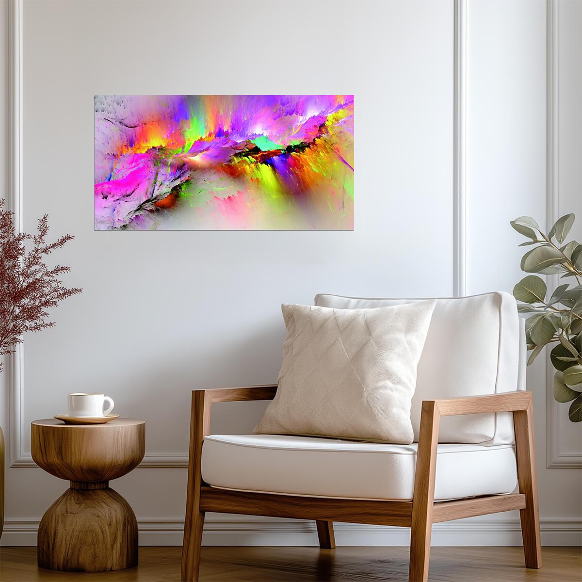 Vibrant Abstract Paint Splash | Colorful Modern Art | Contemporary Wall Poster